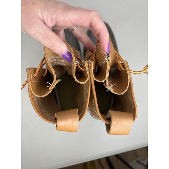 LL Bean Boots Duck Lace Up Classic Rain Work Leather Brown Women’s Size 6 - Picture 8 of 9